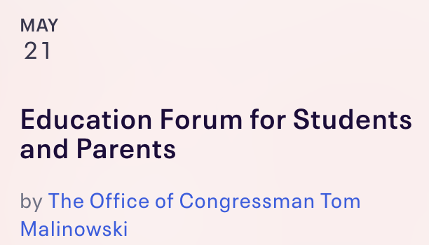 May 21: Announcing Education Forum for Students and Parents