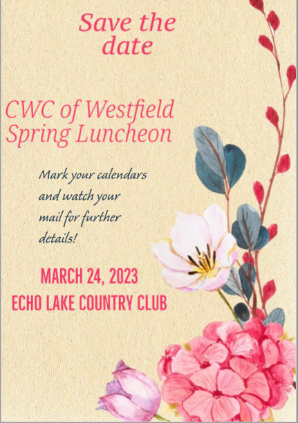 Save the Date – CWC of Westfield Spring Luncheon